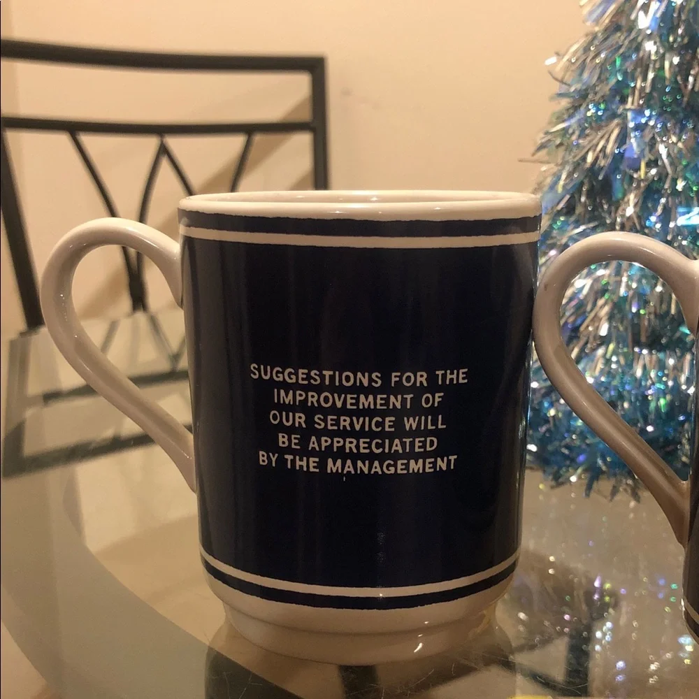 Kate Spade Lenox All Day Specials Navy Blue and White Mugs Set NWOT - Picture 4 of 9